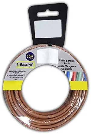 Edm carrete cablecillo flexible 1,5mm marron 50mts libre de halógenos
